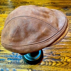 Vintage leather newsboy hat L\XL